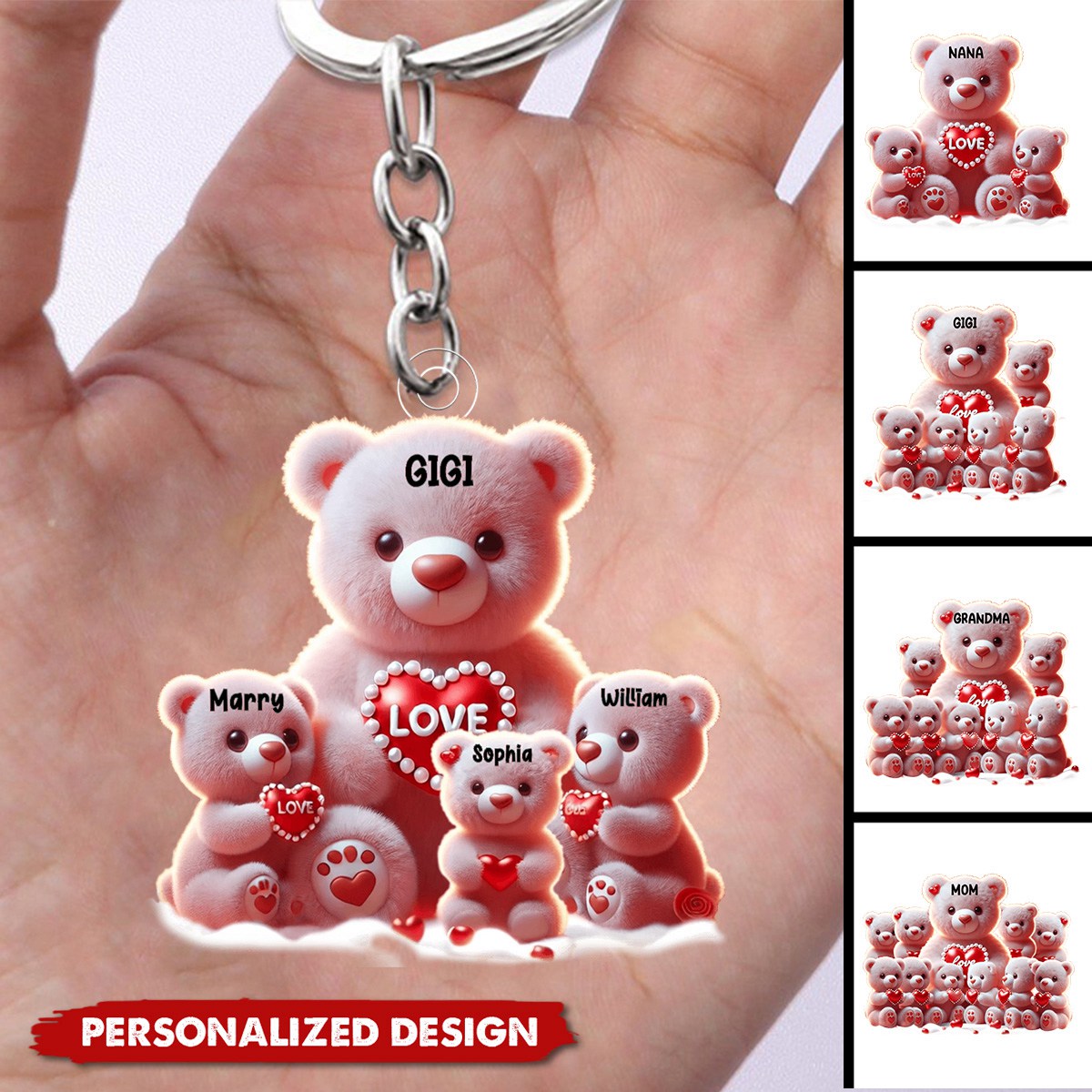 Personalized Mama Keychain- Gift For Mom,Grandma