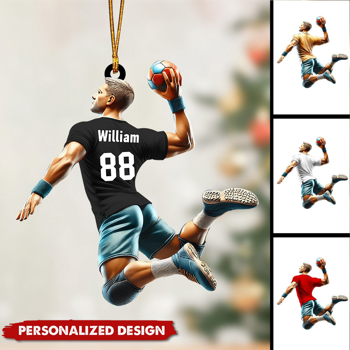 Personalized Handball Ornament-Gift For Handball Lover-2024 New Release