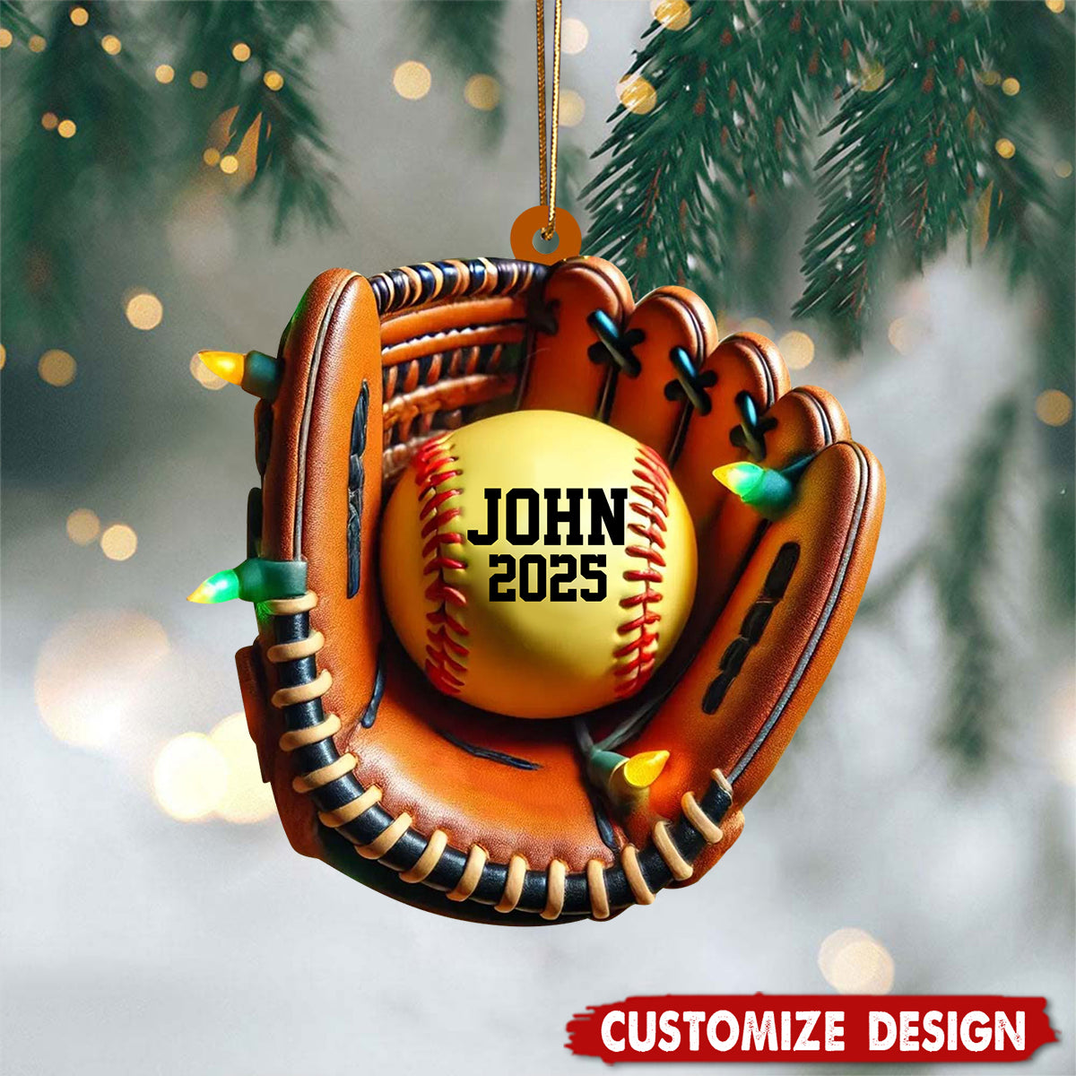 Personalized Softball Christmas Ornament-Gifts For Softball Players