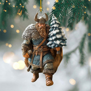 Viking Warrior Christmas Ornament - Gift for Dad