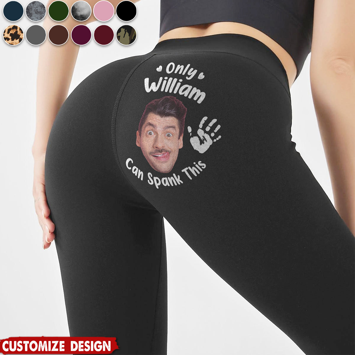 Only My Husband/ BF Can Spank This A$$ - Personalized Leggings - Gift For Wife, Anniversary