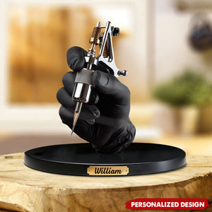 Personalized Tattoo Machine Christmas Plaque-Tattoo Artist Gift