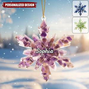 Personalized Snowflake Christmas Ornament-Merry Christmas