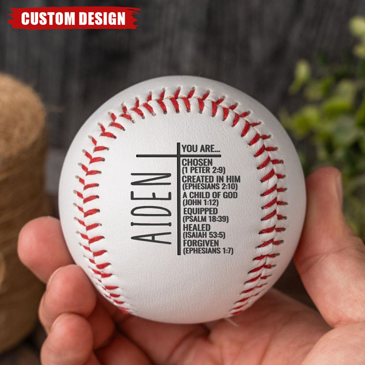 You Are...Personalized Christian Baseball, Religious Gift