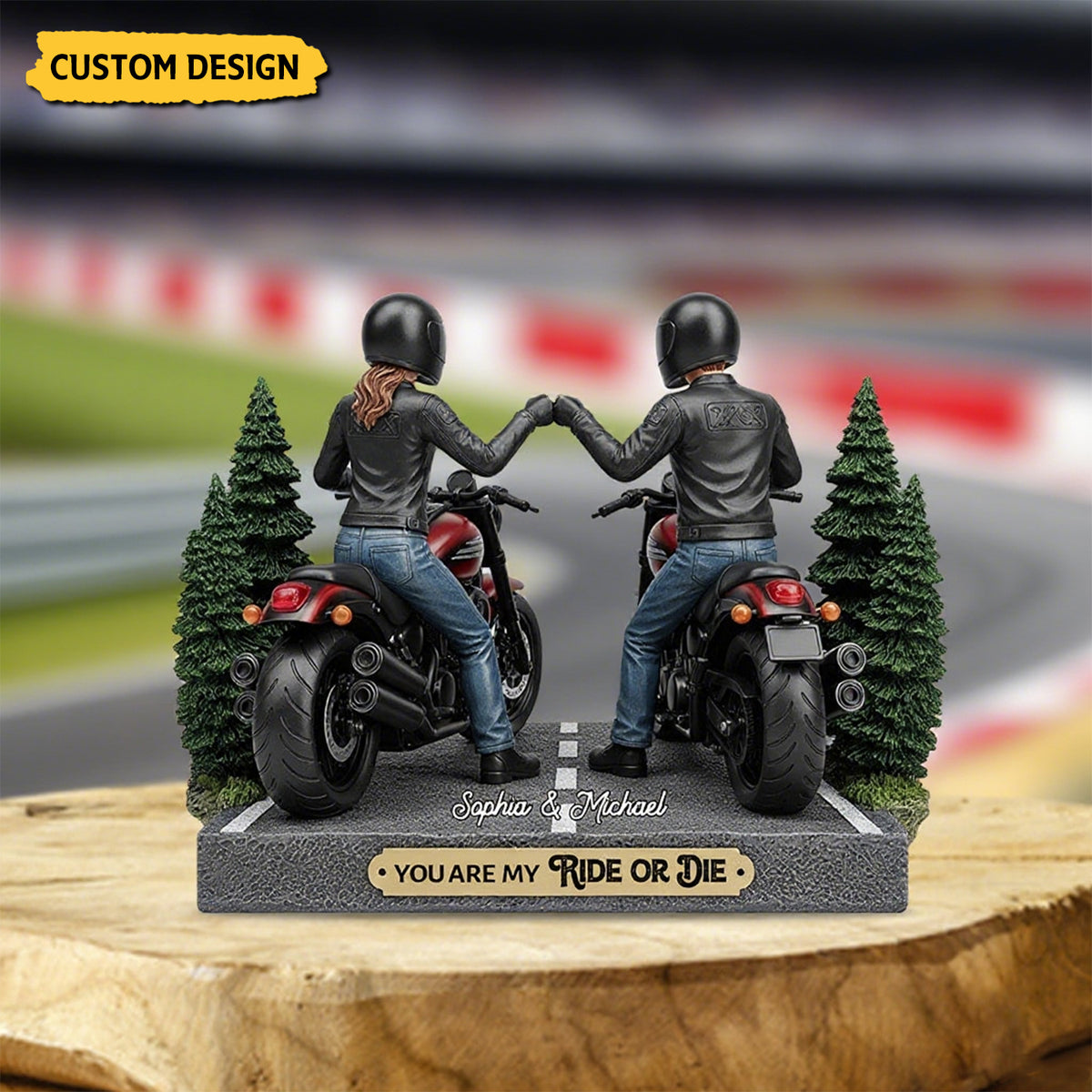 You Are My Ride Or Die - Personalized Biker Shaped Acrylic Plaque