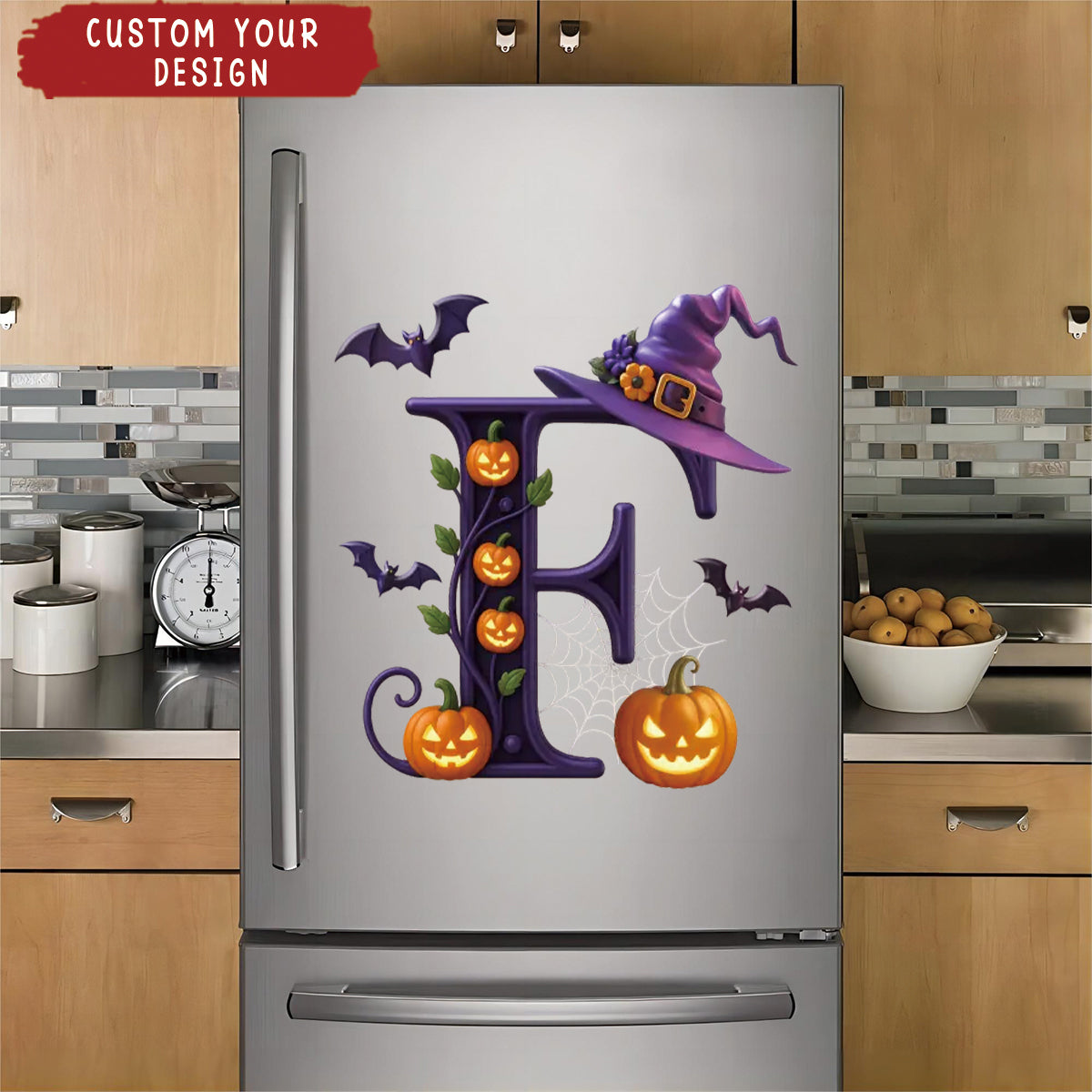 Custom Halloween Letter Decal - Personalized Halloween Witchy Gifts For Besties, Sisters, BFF, Family, Yourself