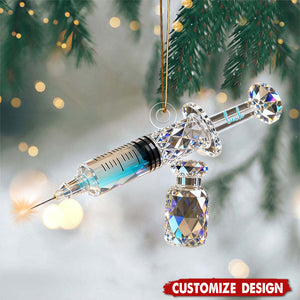 Personalized Syringe Christmas Ornament