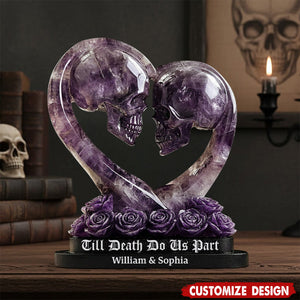 Till Death Do Us Part - Personalized Couple Shaped Acrylic Plaque