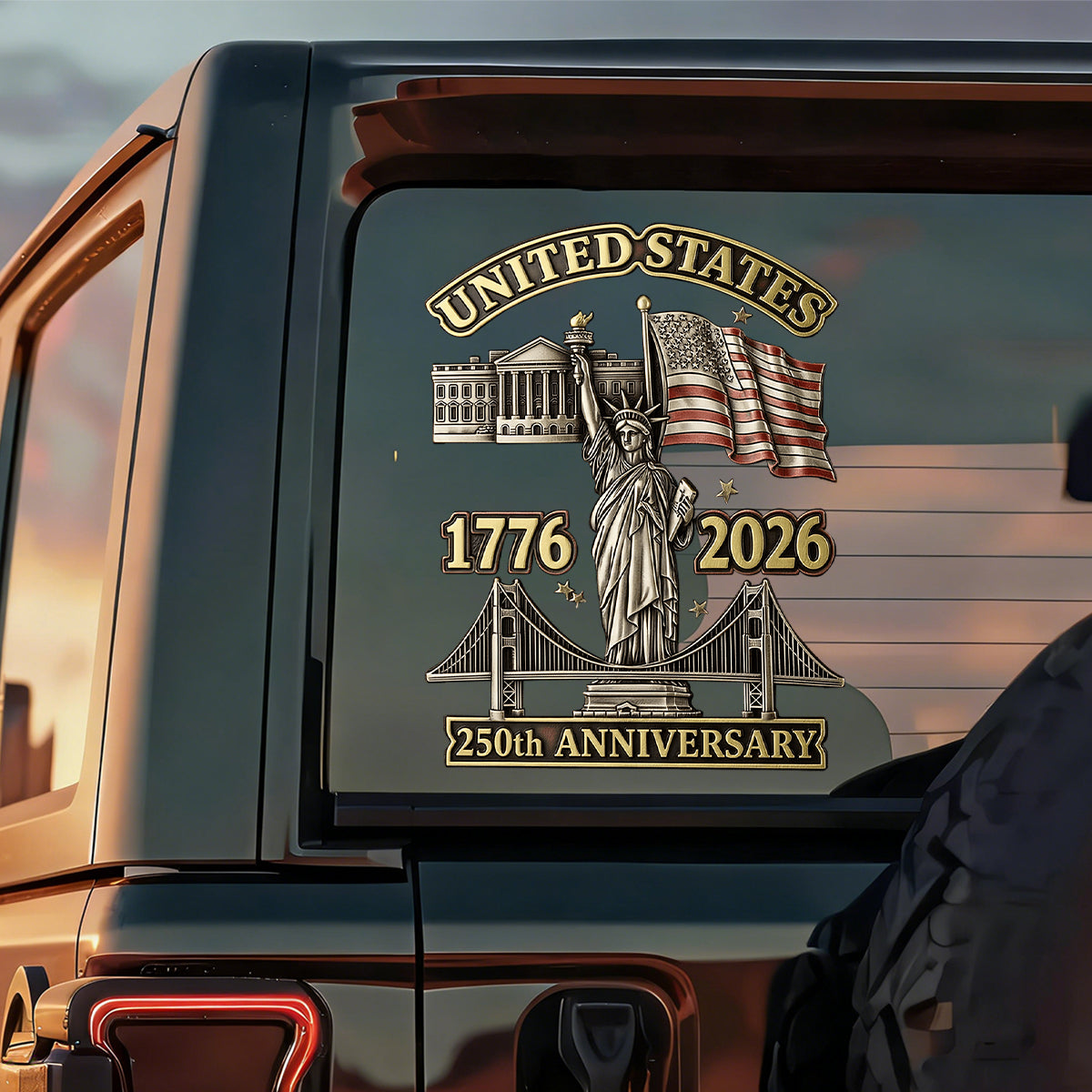 250th Anniversary - Car Window Decal Sticker