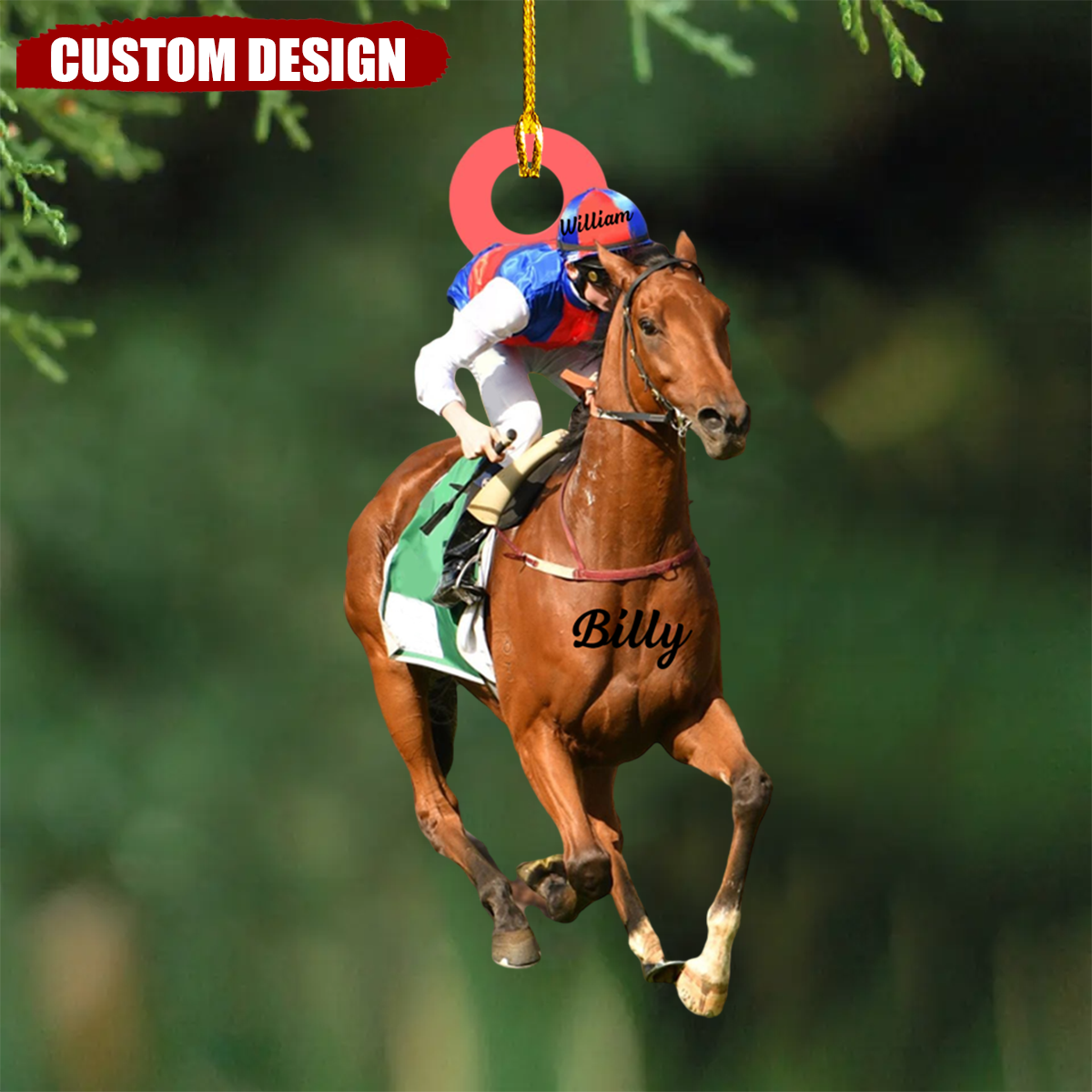 2024 New Release Personalized Horse Racing Christmas Ornament-Gifts For Horse Racing Lover