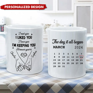 Couple Hand in Hand-Personalized Mug-Anniversary Gift For Couple