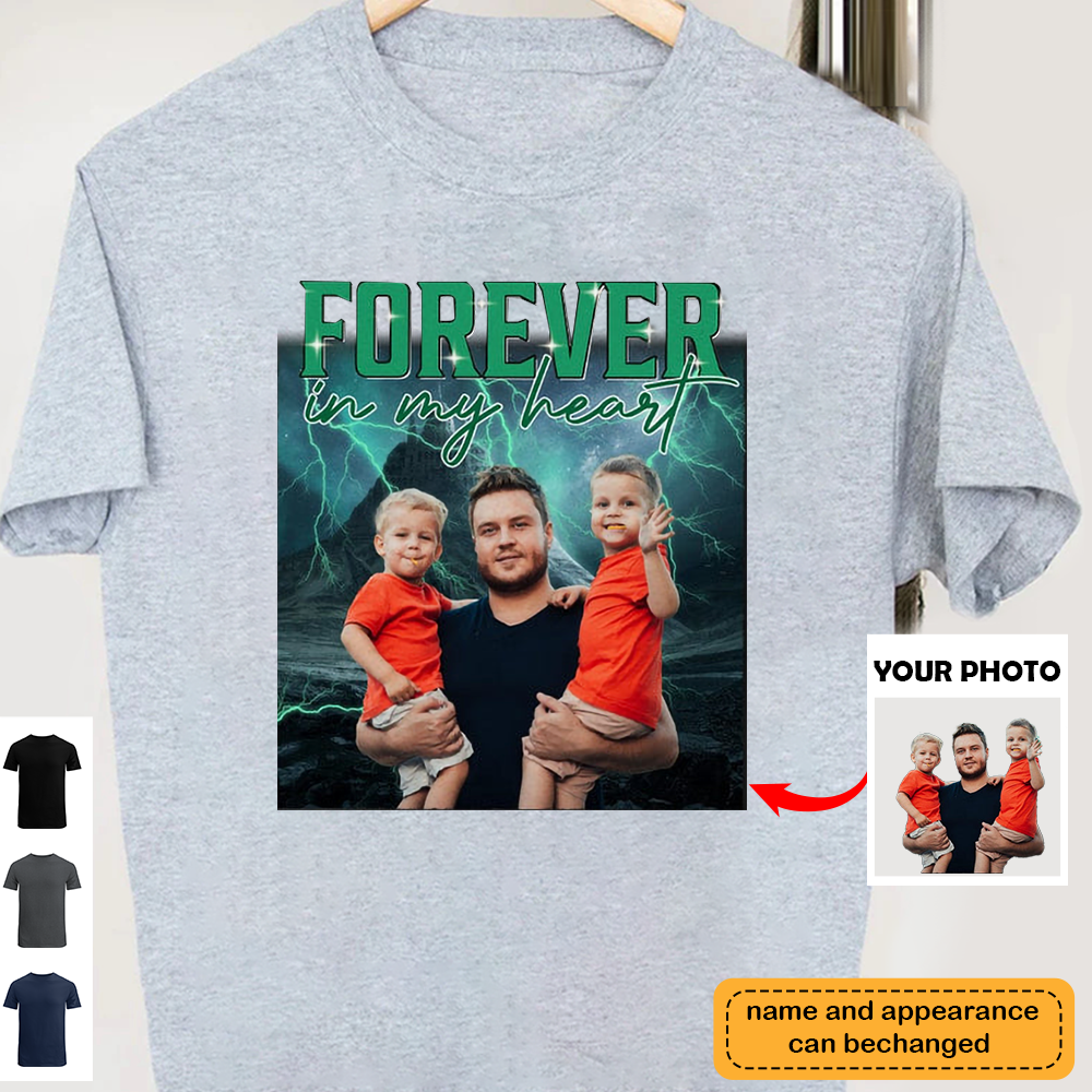 Custom Face Portrait Photo With Retro Style Shirt