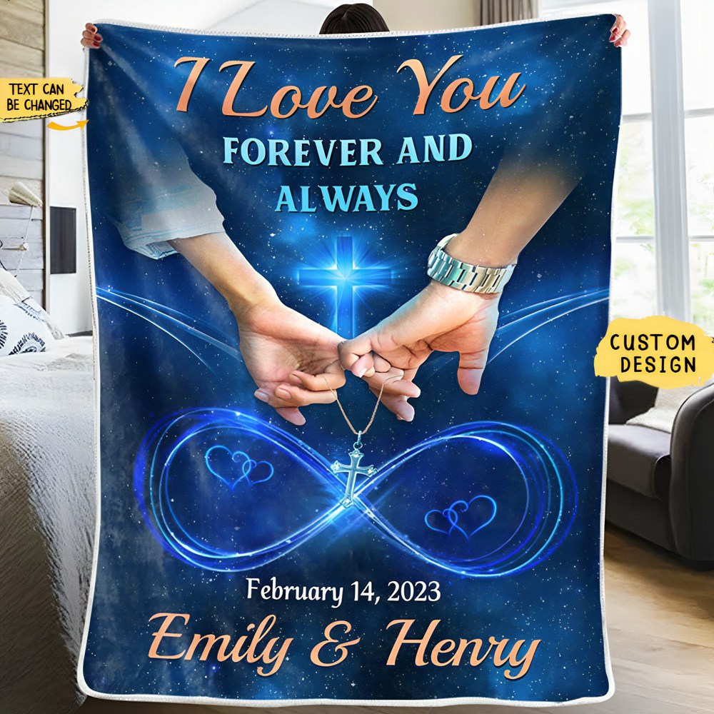 Love You Till The End - Couple Personalized Custom Blanket