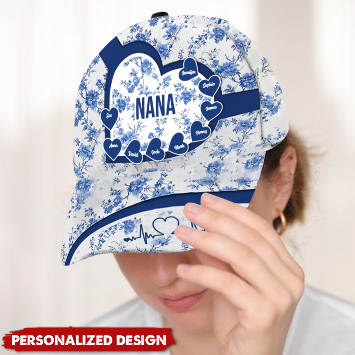 Grandma Floral Version - Personalized Classic Cap