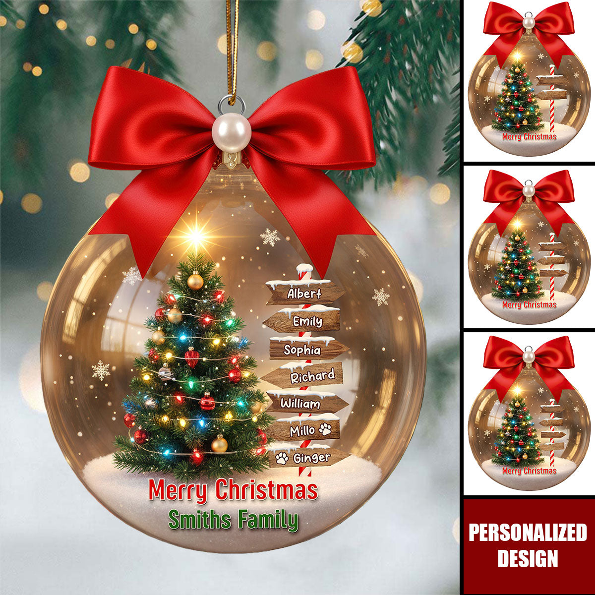 Family Tree Christmas Ornament – Personalized Gifts For Family