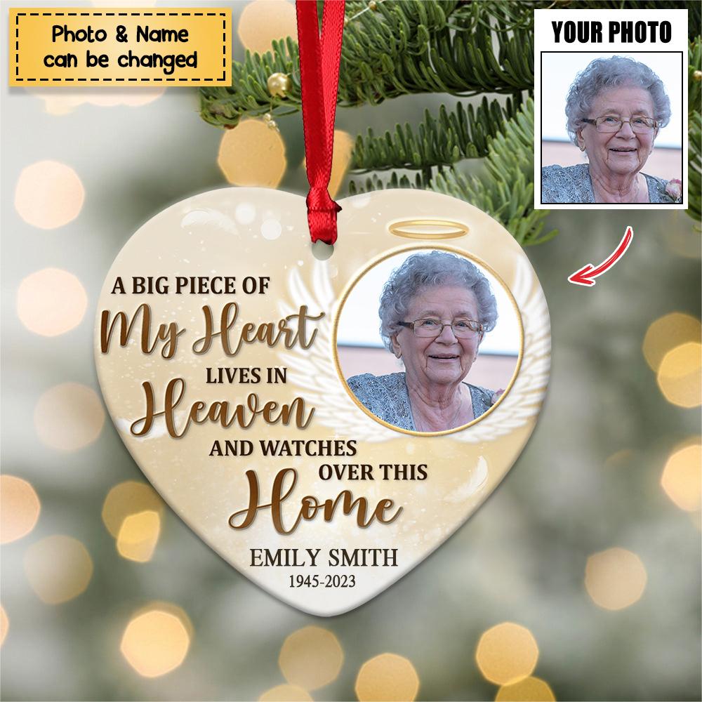 Your Wings Were Ready But My Heart Was Not - Memorial Personalized Custom Ceramic Ornament