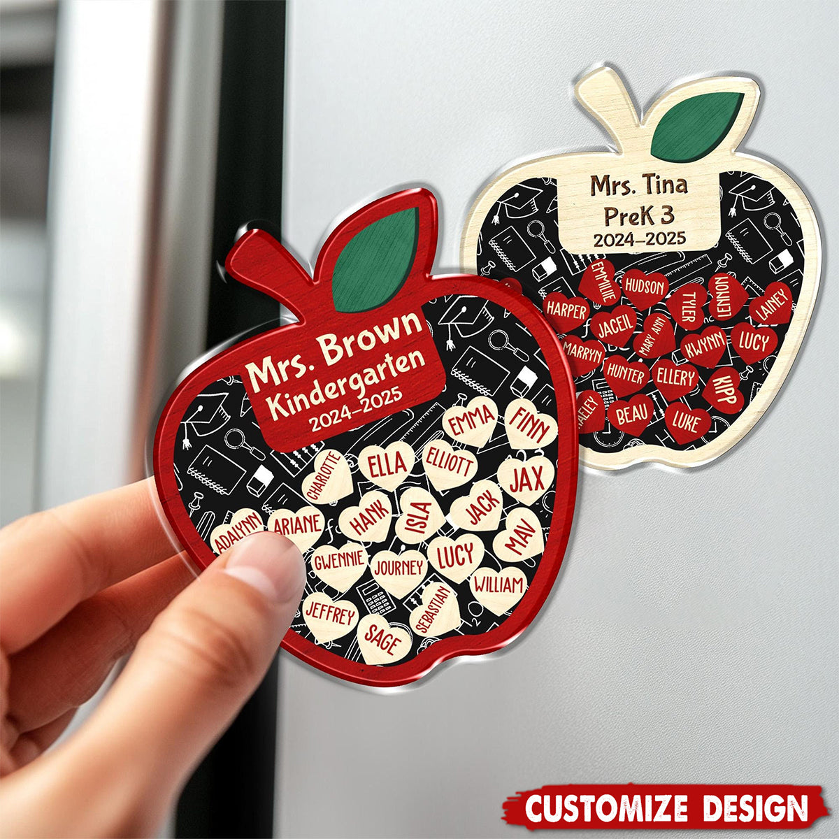 Personalized Teacher Apple Magnet-Teacher Gifts