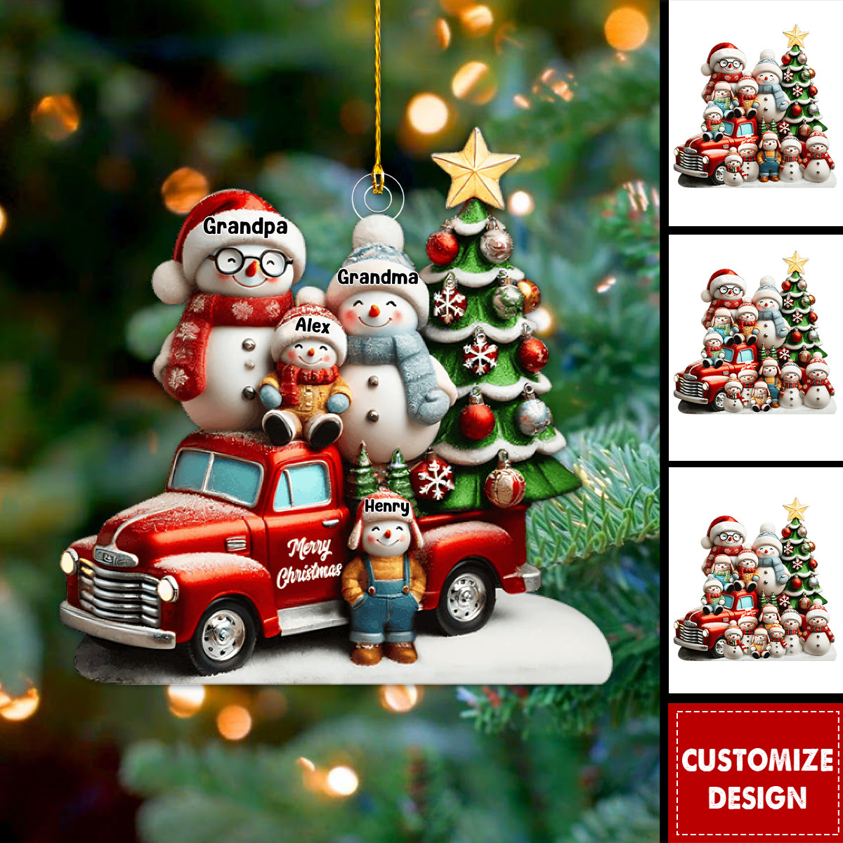 Personalized Nana & Papa's Cuties Christmas Ornament