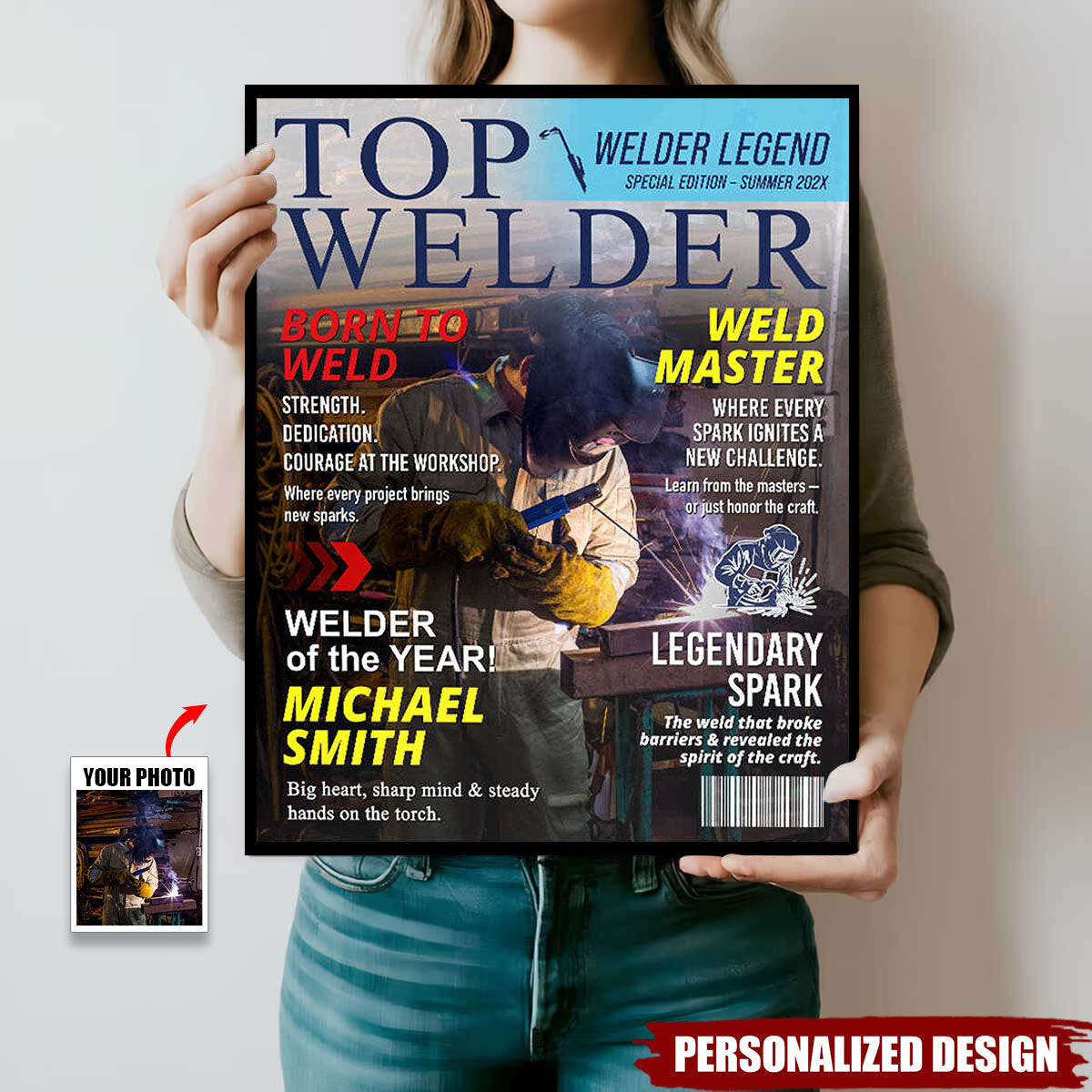 Personalized Welder Magazine Poster-Gift for Welders