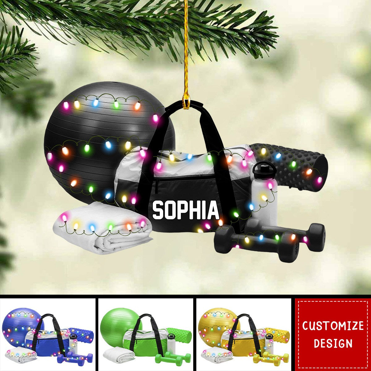 Personalized Fitness Workout Ornament, Gifts For Body Builder - 2024 New Release