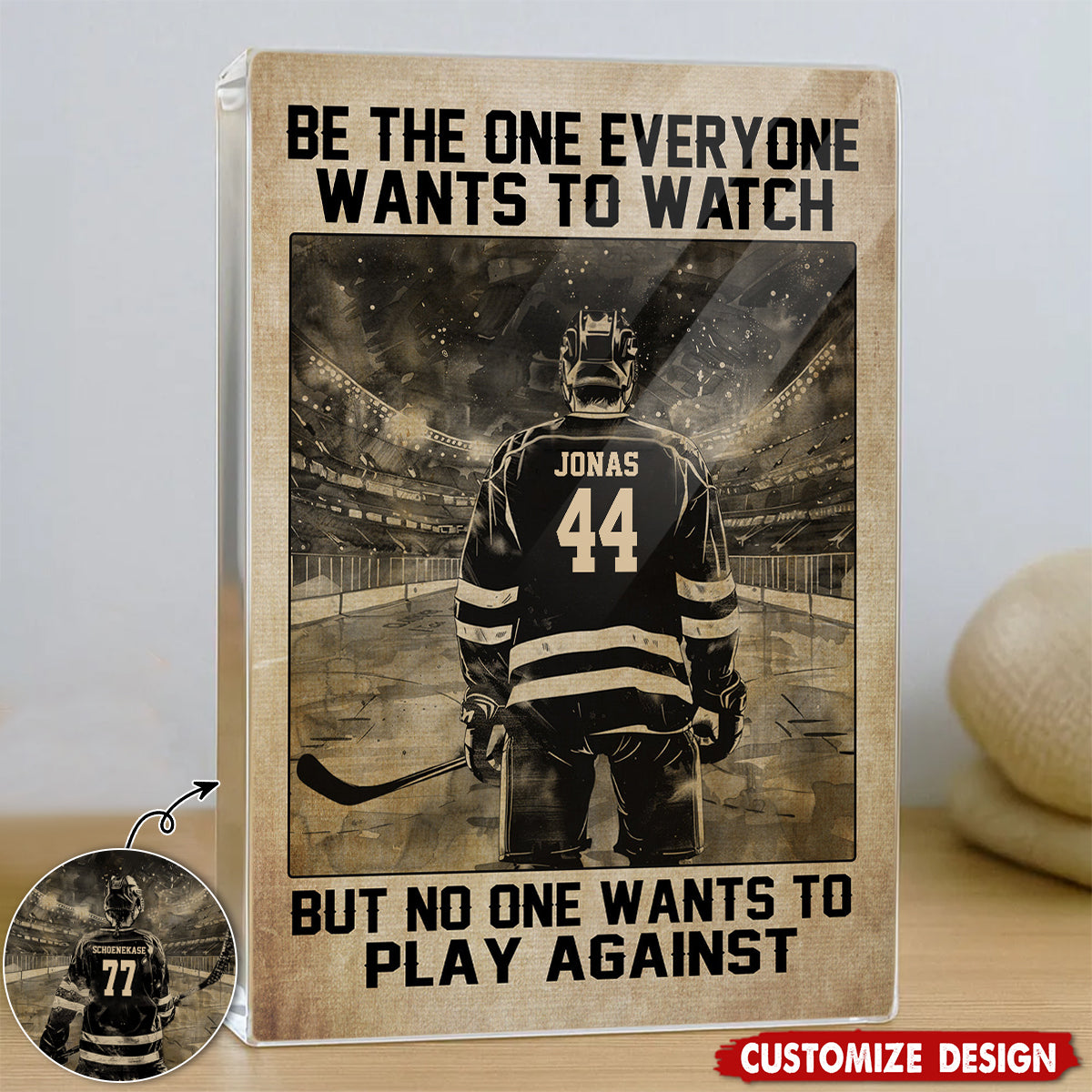 Personalized Hockey Acrylic Plaque - Gift For Hockey Lovers