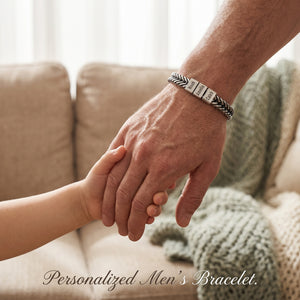 Personalized Mens Bracelet - Gift For Dad Grandpa