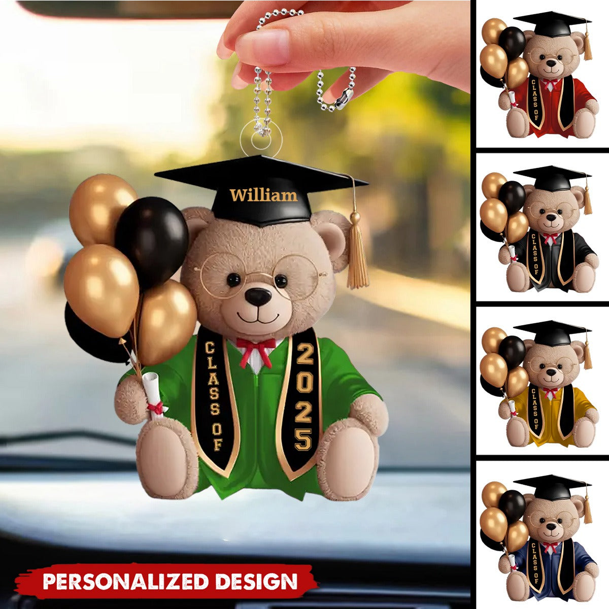 Time To Soar-Personalized Car Ornament-Graduation Gift For Family Or Friends