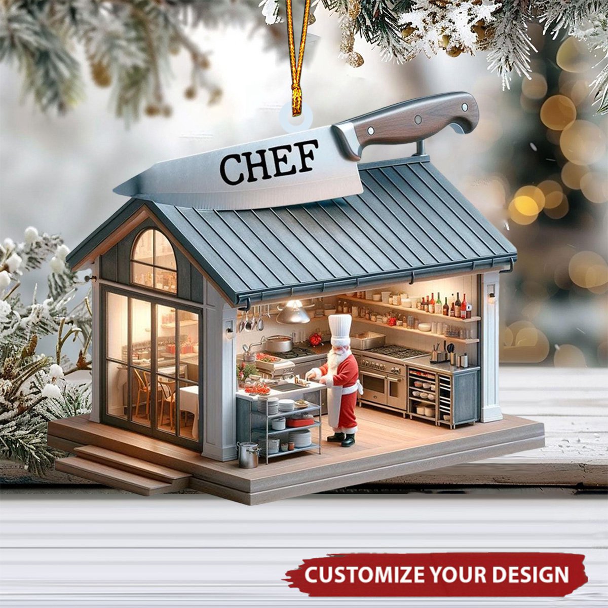 Personalized Chef Kitchen Christmas Ornament - 2024 New Release Unique Gift Ornament for Chefs