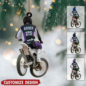 Personalized Motocross Christmas Ornament-Gift for Dirt Bike Riders and Fans