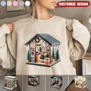 Personalized Hair Salon Sweatshirt  - Gift For Hairdresser