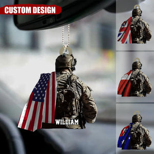 Personalized Veteran Car Hanging Acrylic Ornament