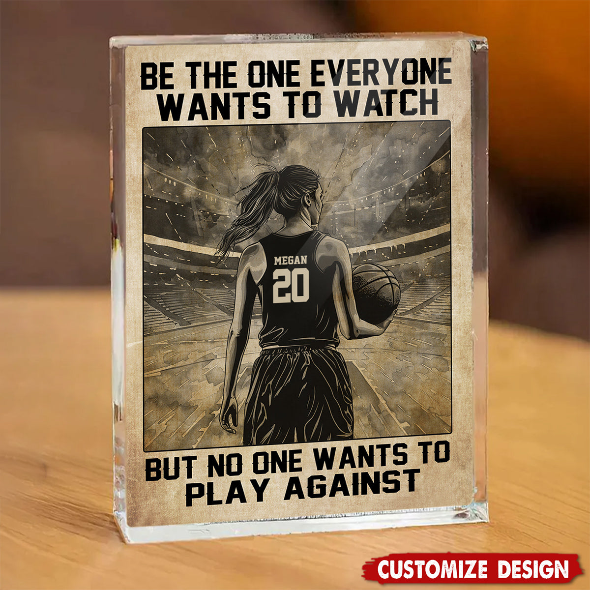 Personalized Basketball Acrylic Plaque-Gift For Basketball Lovers