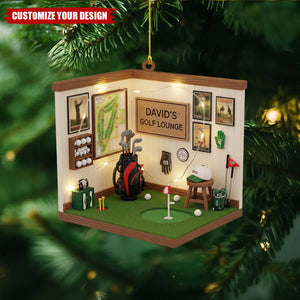 Personalized Golf Lounge Christmas Ornament, Gift For Golfers
