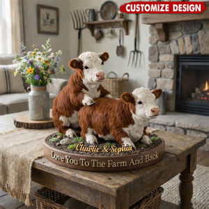 Personalized Naughty Cow Couple Acrylic Plaque - Gift For Couple