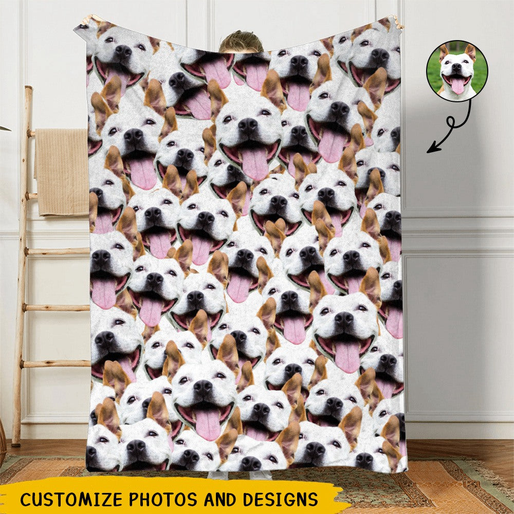 Funny Face - Personalized Custom Blanket - Christmas Gift For Family Members