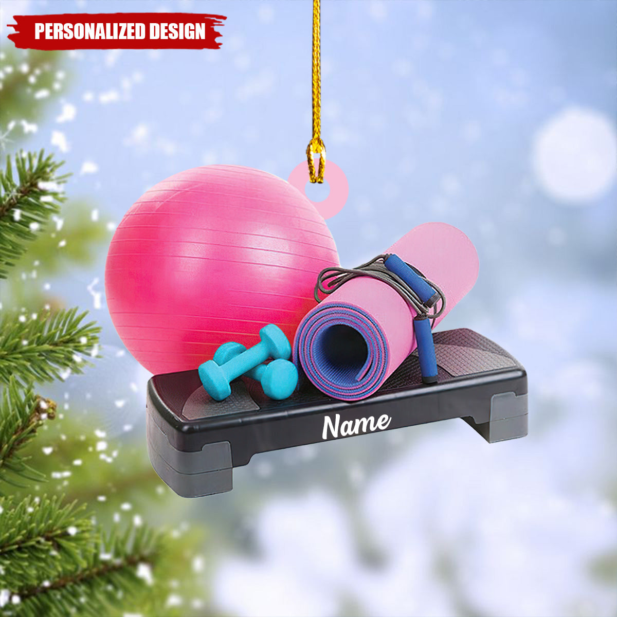 Personalized Fitness Christmas Ornament-Gifts For Gym Lovers