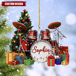 Personalized Drum Set Christmas Ornament-Gift for Drummers-2024 New Release