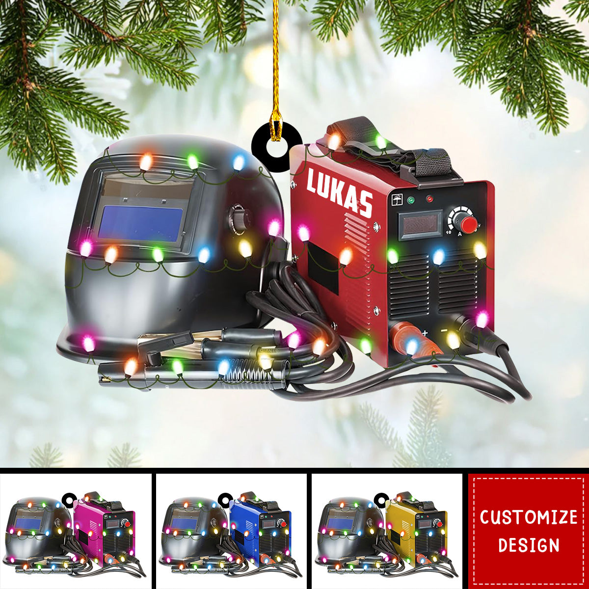 Personalized Welder Christmas Ornament - 2024 New Release
