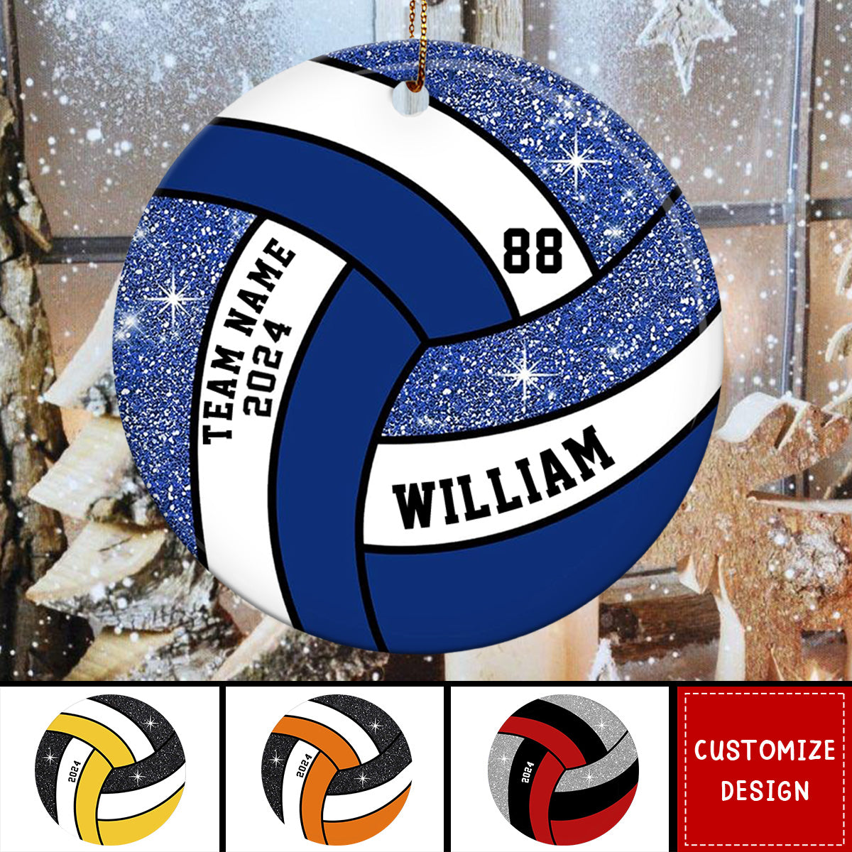 2024 New Release Volleyball-Personalized Ceramic Ornament-Gift For Volleyball Lover