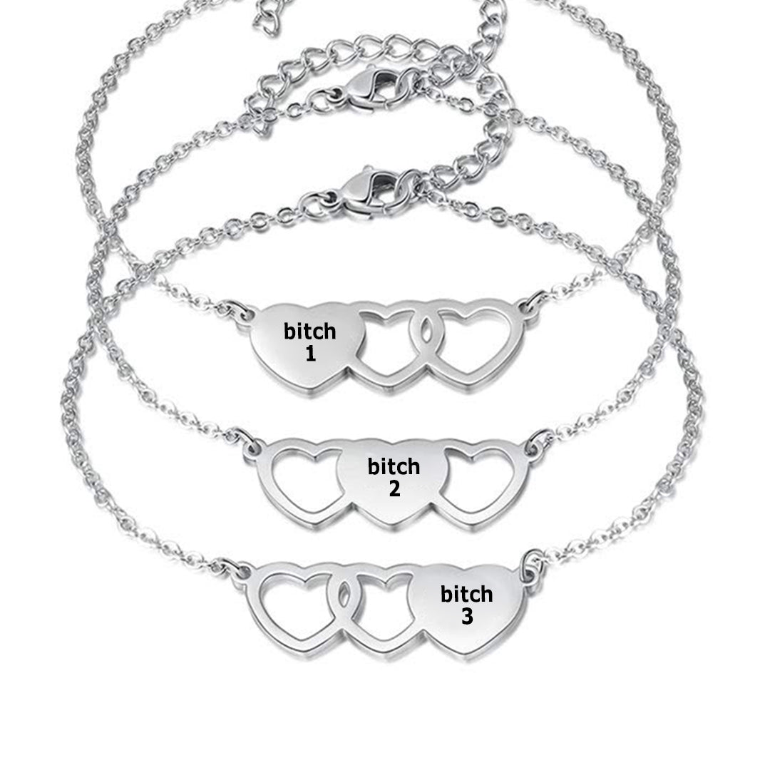For Friend-You're My Favorite B*ch Heart Set Bracelet