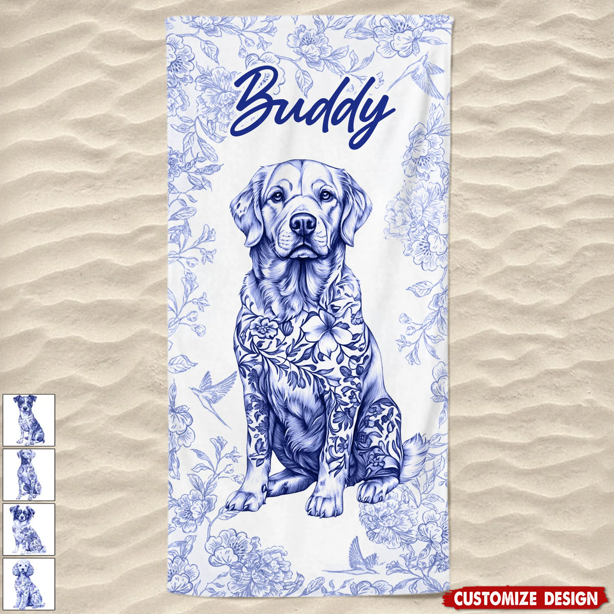 Dog Personalized Beach Towel - Summer Gift For Pet Lovers
