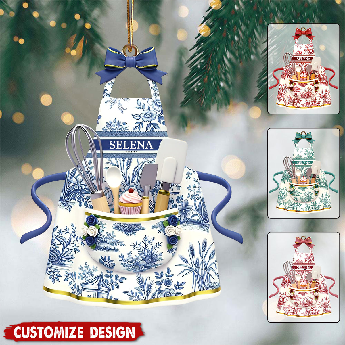 Baking Apron Ornament - Personalized Gifts For Cooking Lovers