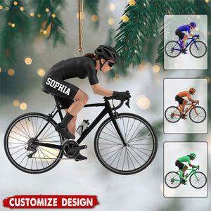 Personalized Bike Rider Christmas Ornament - Gift for Cycling Enthusiast And Cyclist