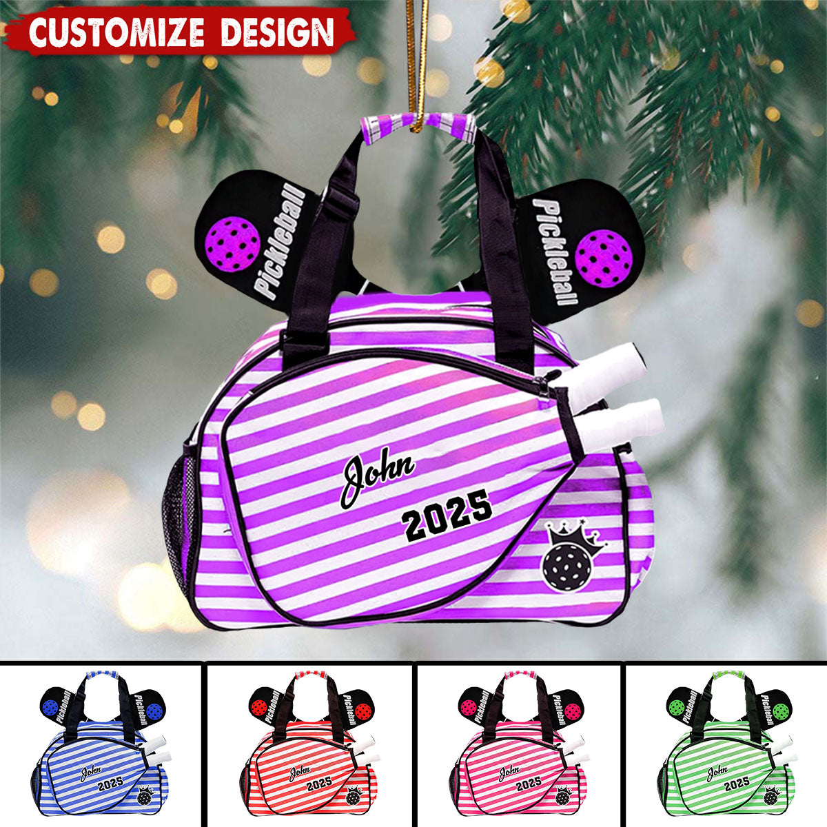 Personalized Pickleball Bag Ornament-Gifts For Pickleball Lovers