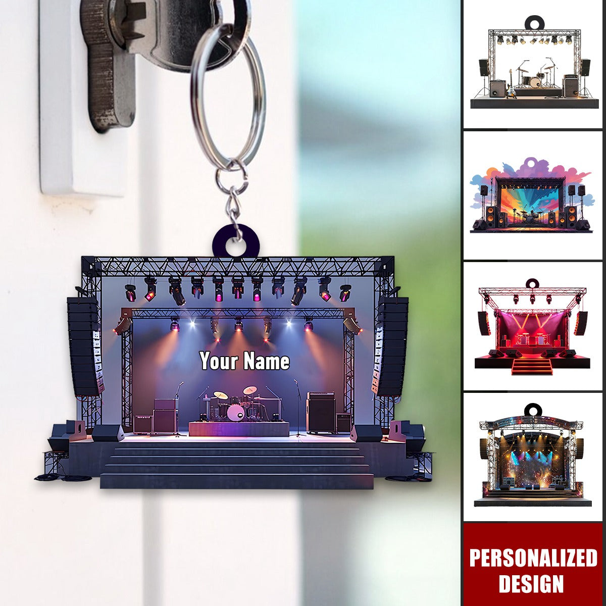Personalized Music festivals/Concert Keychain-Gift For Music Lovers