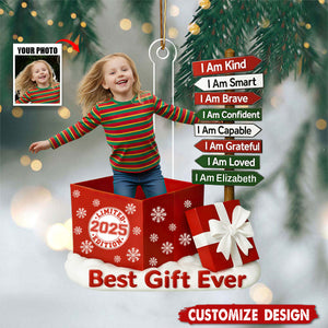 Affirmation Signpost - Personalized Acrylic Ornament For Boy Girl