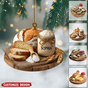 Personalized Sourdough Bread Christmas Ornament - Gift For Bakers