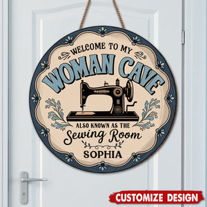 Welcome To My Sewing Room - Family Personalized Shaped Home Decor Wood Sign - House Warming Gift For Yourself, Best Friends, Siblings, Family Members
