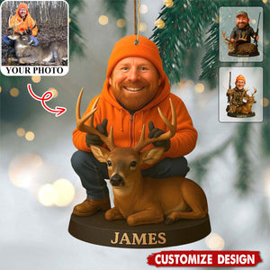 Personalized Photo Christmas Ornament - Gift For Hunting Lovers