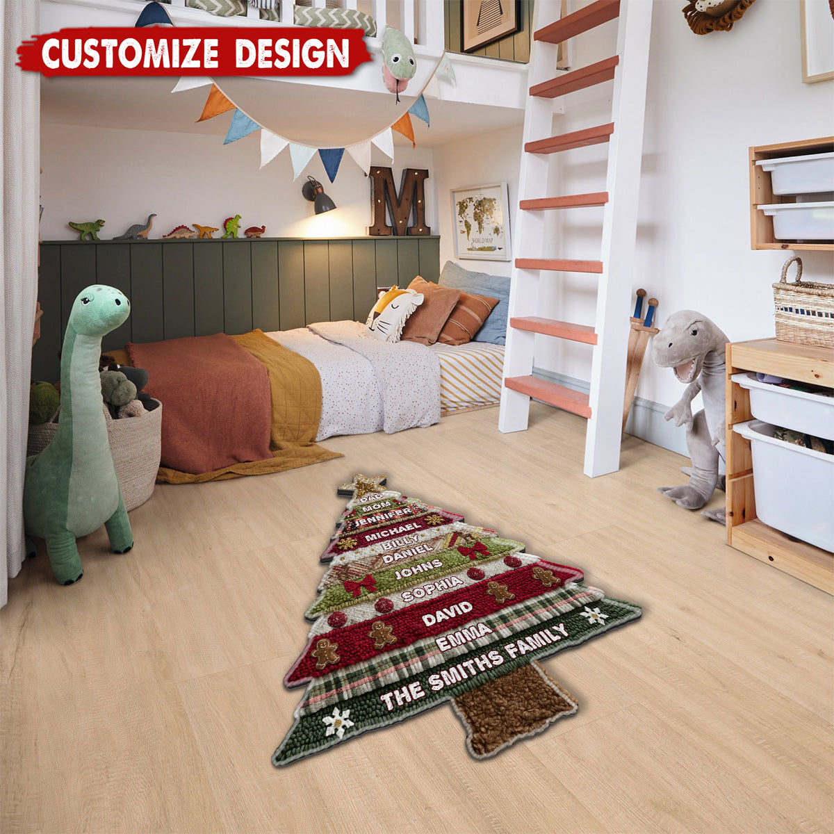 Merry Christmas - Personalized Family Non-Slip Tufted Rug